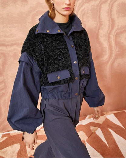 Aidan Teddy Fleece Jacket Midnight