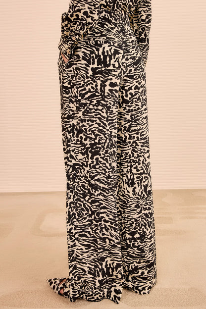 Aviva Wide Leg Pant Spotted Jasper