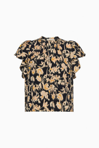 Lilo Flutter Sleeve Blouse Tourmaline