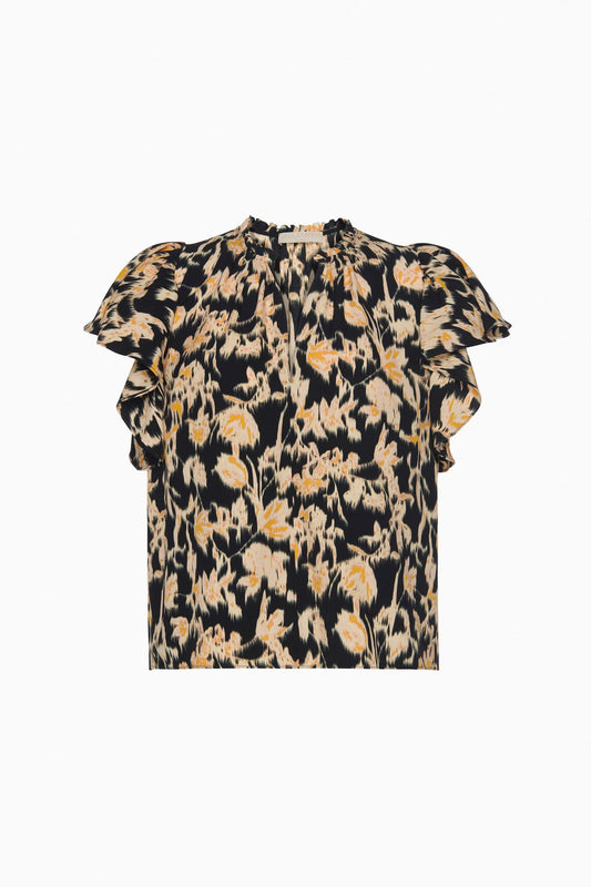 Lilo Flutter Sleeve Blouse Tourmaline
