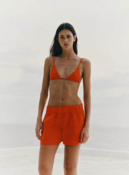 The Petite Triangle Top Red