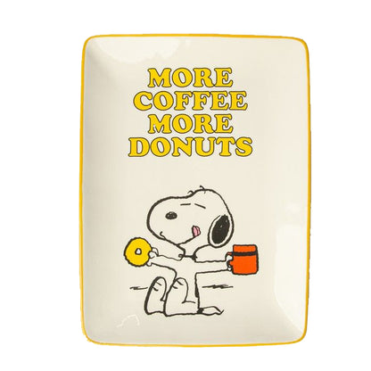 Snoopy “More Coffe More Donuts” Ceramic Tray