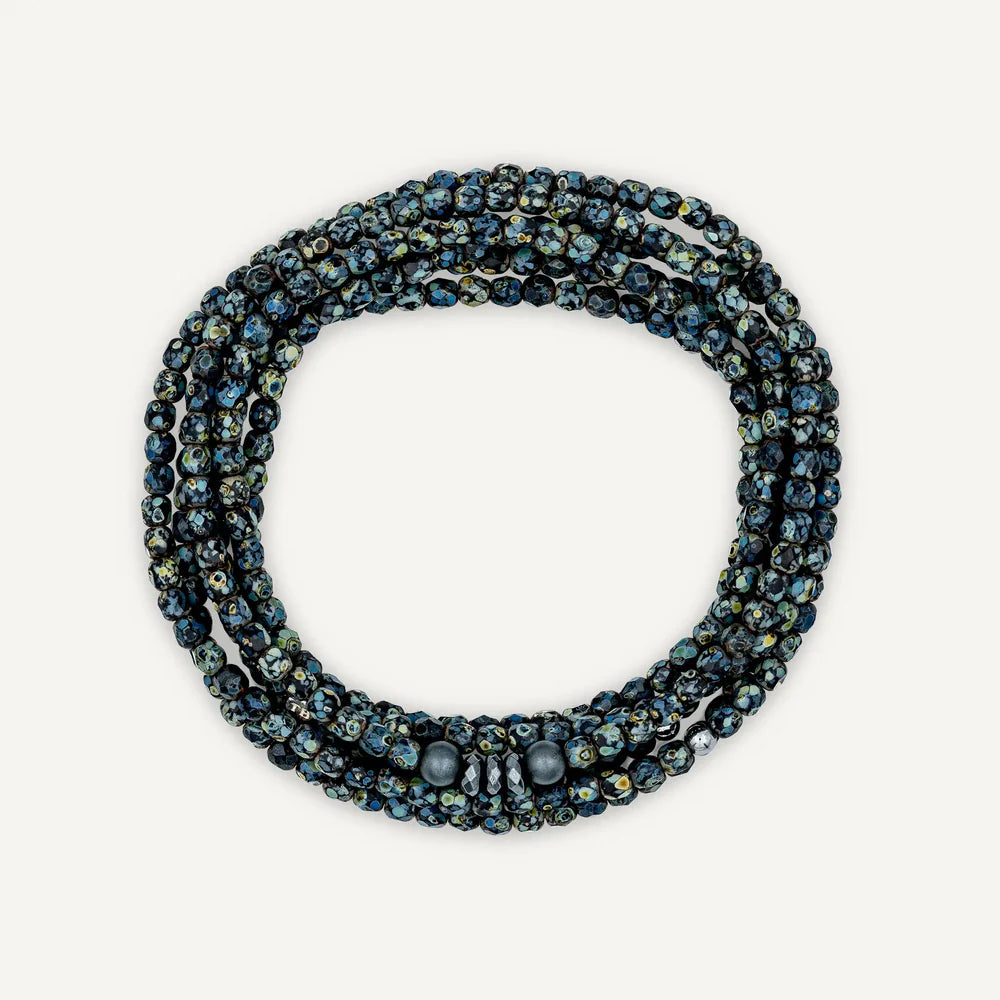 Vero Necklace Bracelet Matte Rock Black