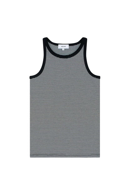 White Biofusion Organic Jersey Stripe Tank Top