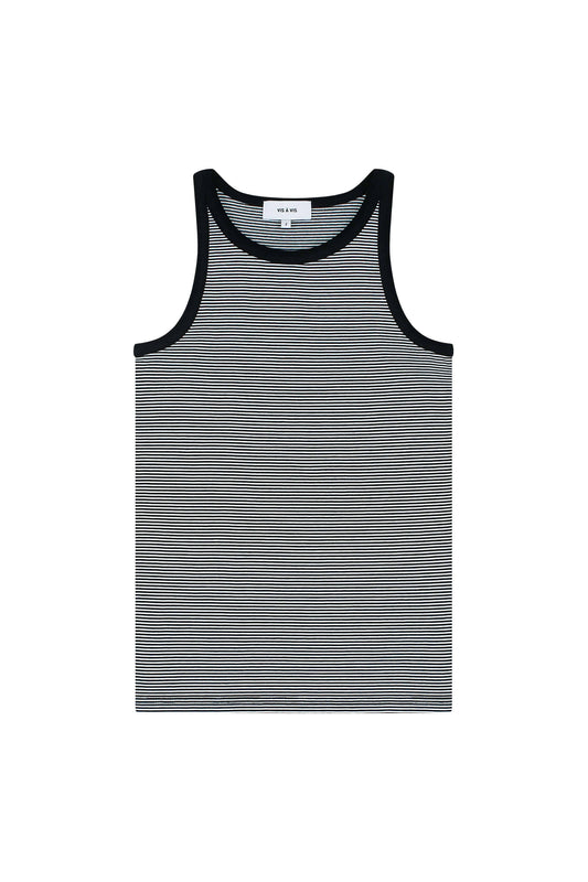 White Biofusion Organic Jersey Stripe Tank Top