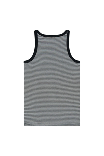 White Biofusion Organic Jersey Stripe Tank Top