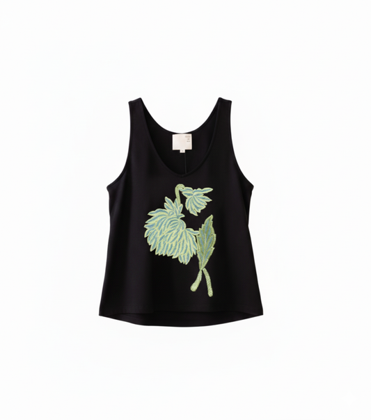 Tupac Tank Black Yellow Dahlia