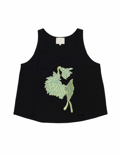 Tupac Tank Black Yellow Dahlia