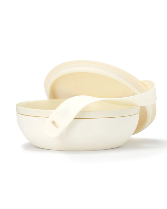 Portable Ceramic Lunch Bowl Cream