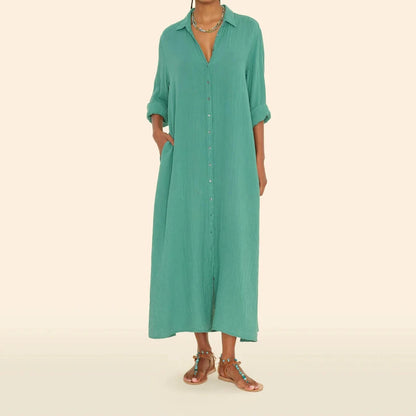 Bottle Green Boden Gauze Dress