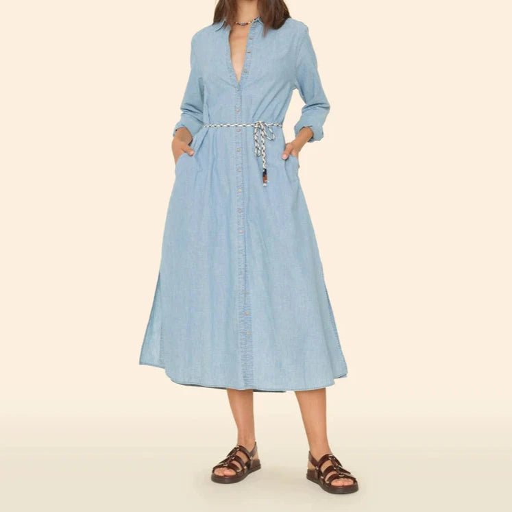 Dusty Blue Bowen Dress