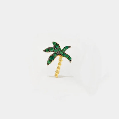 Tsavorites Palm Earring