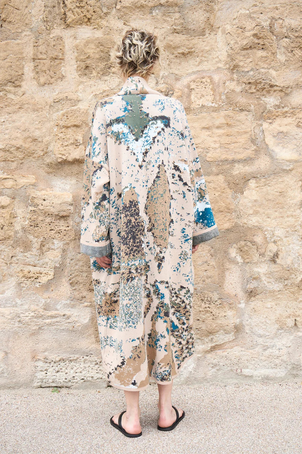 Fog Long Cotton Jacquard Cardigan