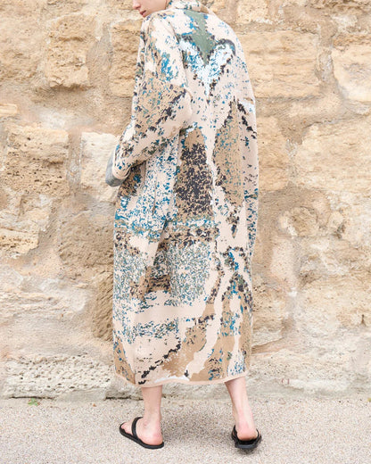 Fog Long Cotton Jacquard Cardigan