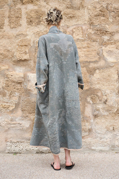 Fog Long Cotton Jacquard Cardigan