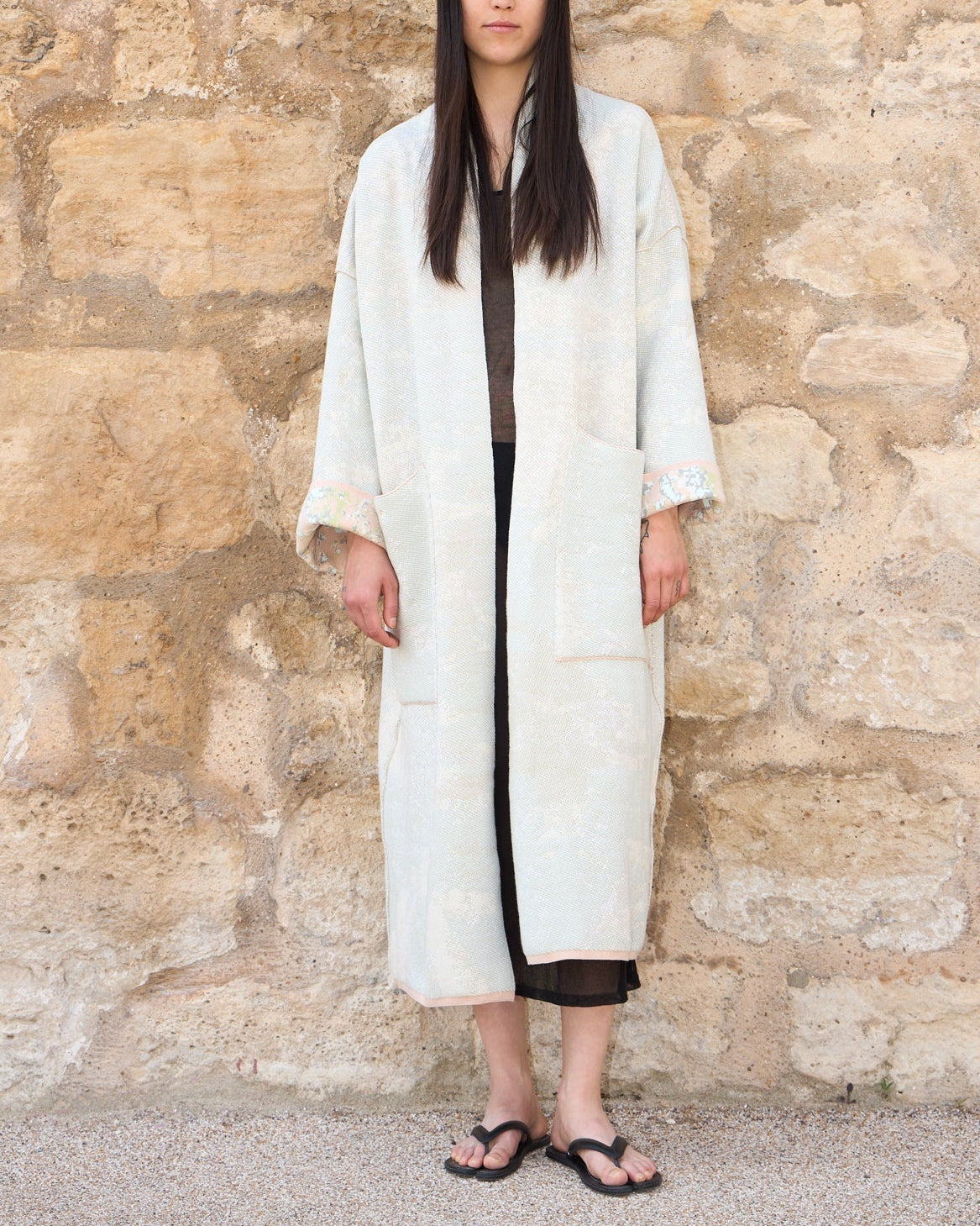 Jaipur Long Cotton Jacquard Cardigan