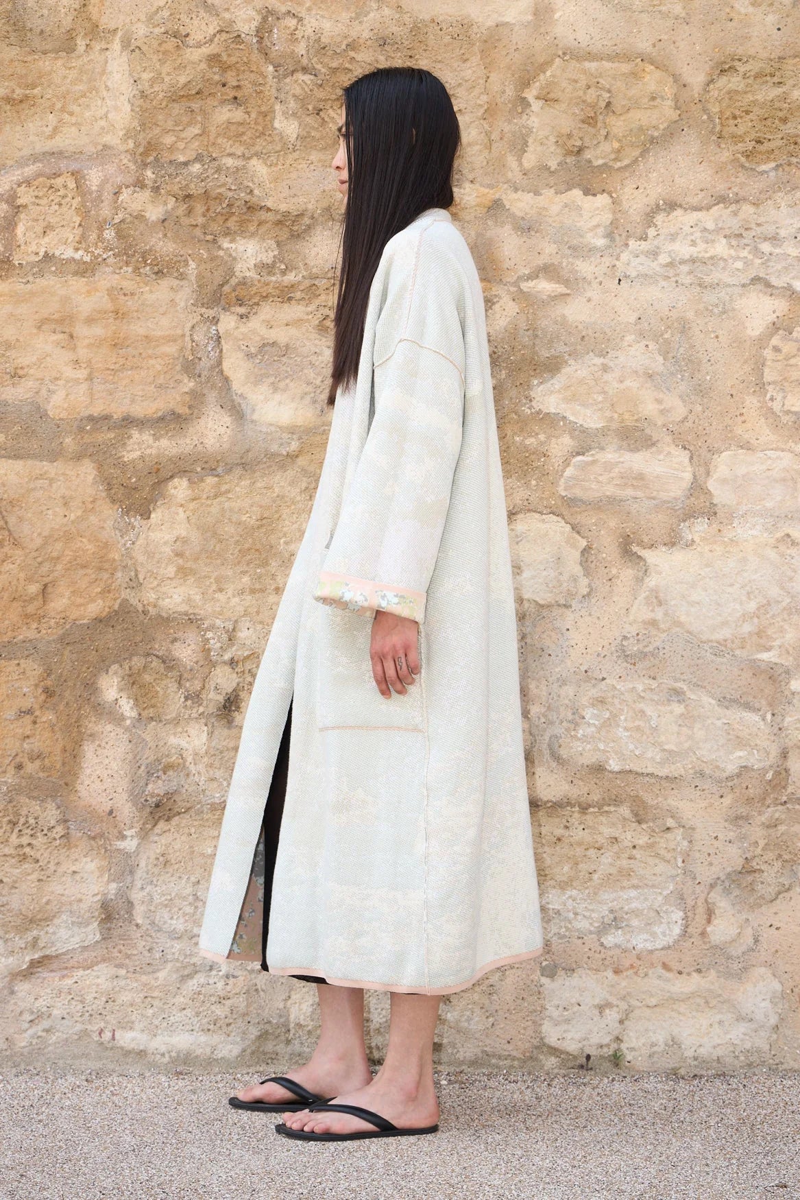 Jaipur Long Cotton Jacquard Cardigan