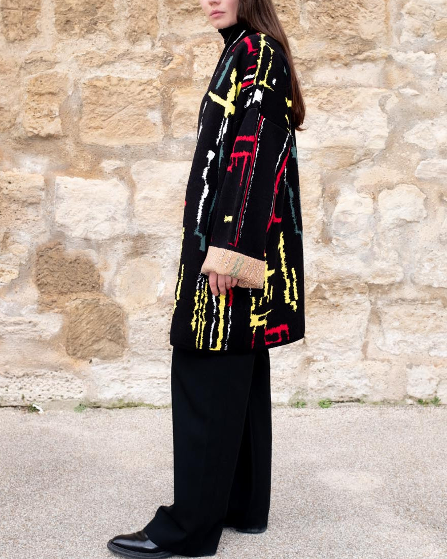 Kingston Short Cotton Jacquard Cardigan