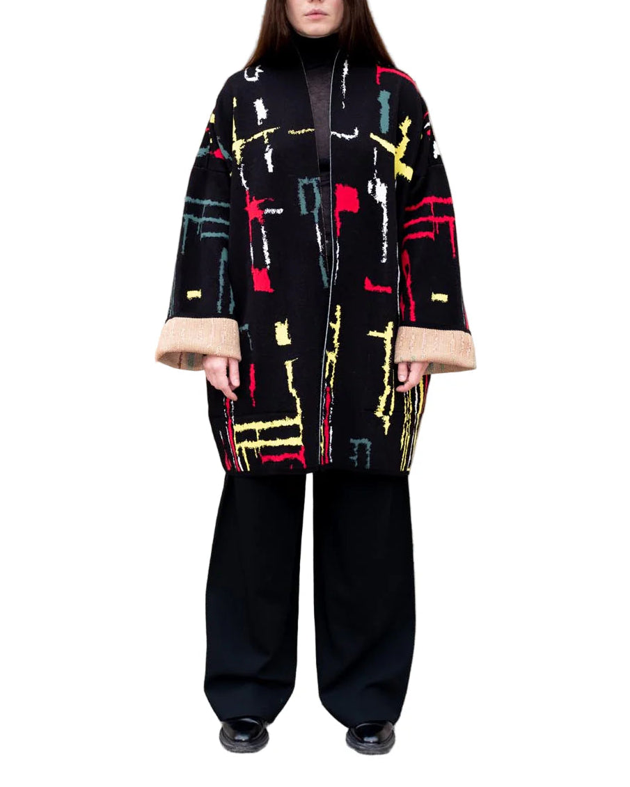 Kingston Short Cotton Jacquard Cardigan