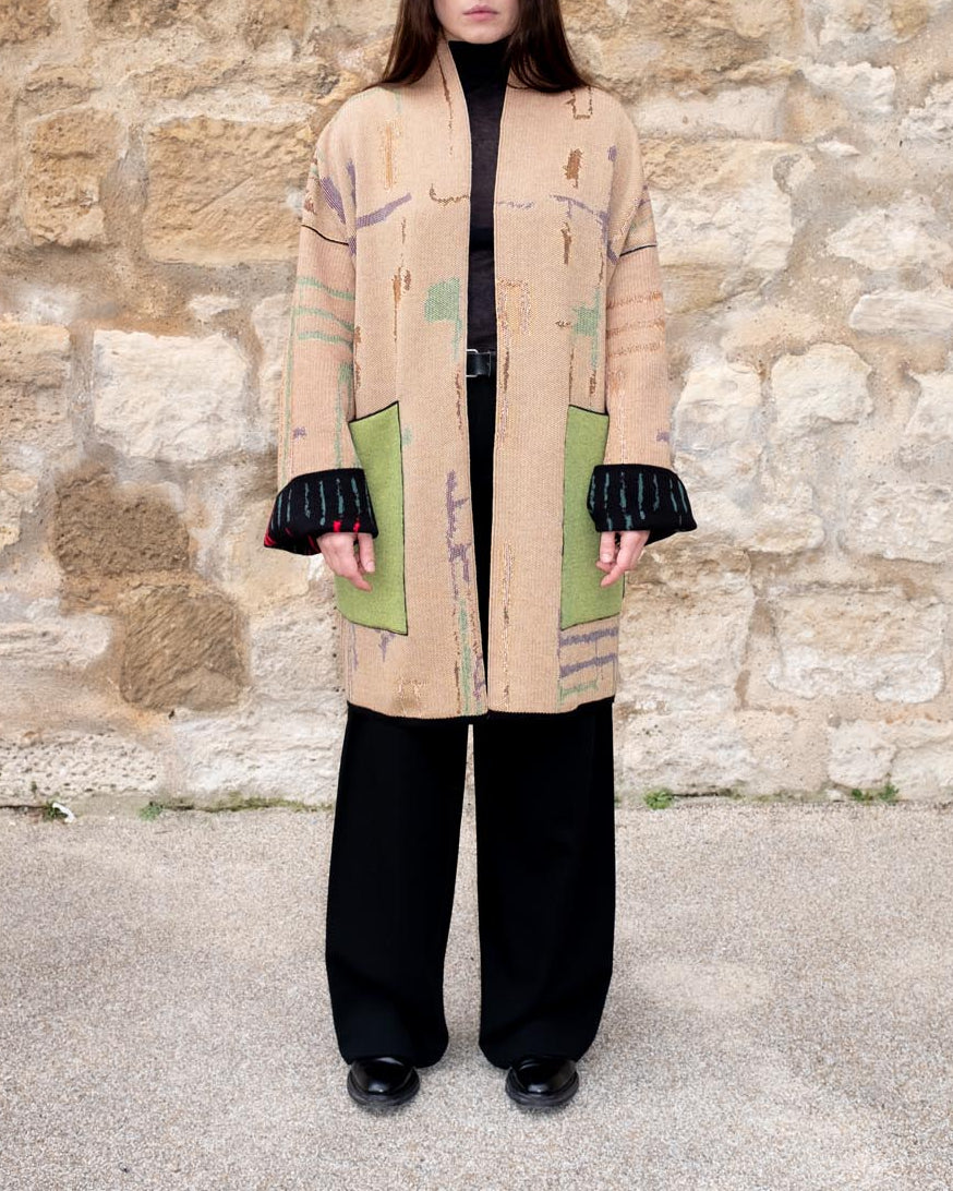 Kingston Short Cotton Jacquard Cardigan