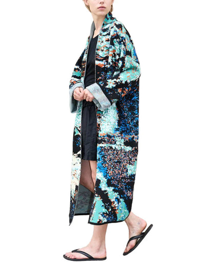 New York Long Cotton Jacquard Cardigan